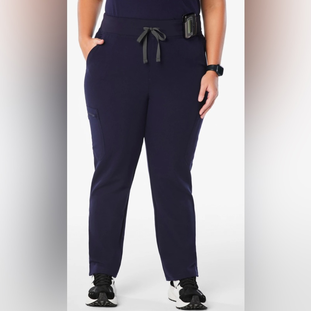 Figs Women’s High Waisted Yola Scrub Pants, Size: XXL, Color: Navy